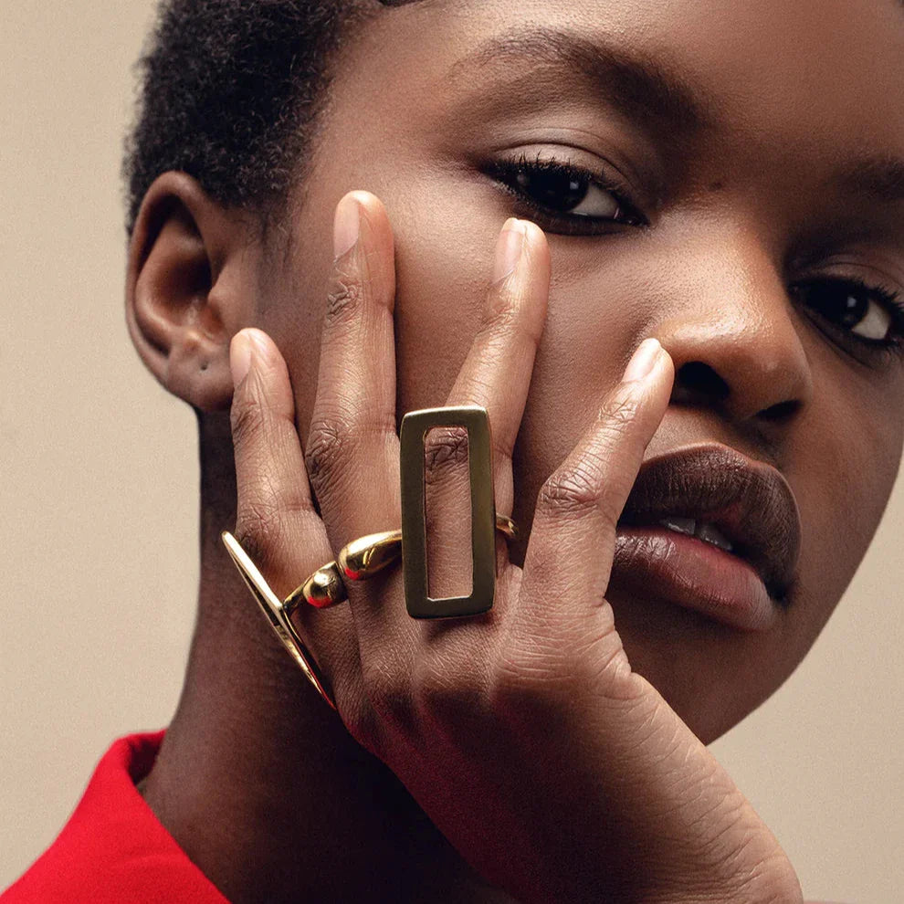 Jelani Recycled Brass Adjustable Ring-2