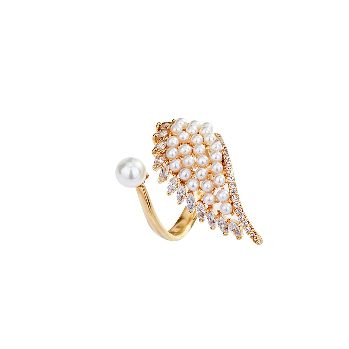 Angel Wing Gold Ring-0