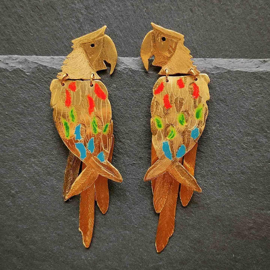 Pendientes Loro-Guacamaya-0